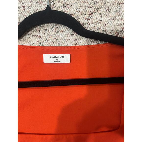 Aritzia Babaton Contour Squareneck Longsleeve Dark Orange Top Size XL - Picture 3 of 7